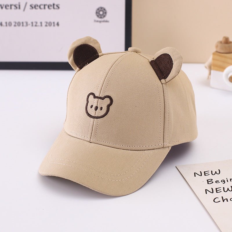 Gorra infantil con orejas de oso bordadas – Diseño divertido y caricaturesco