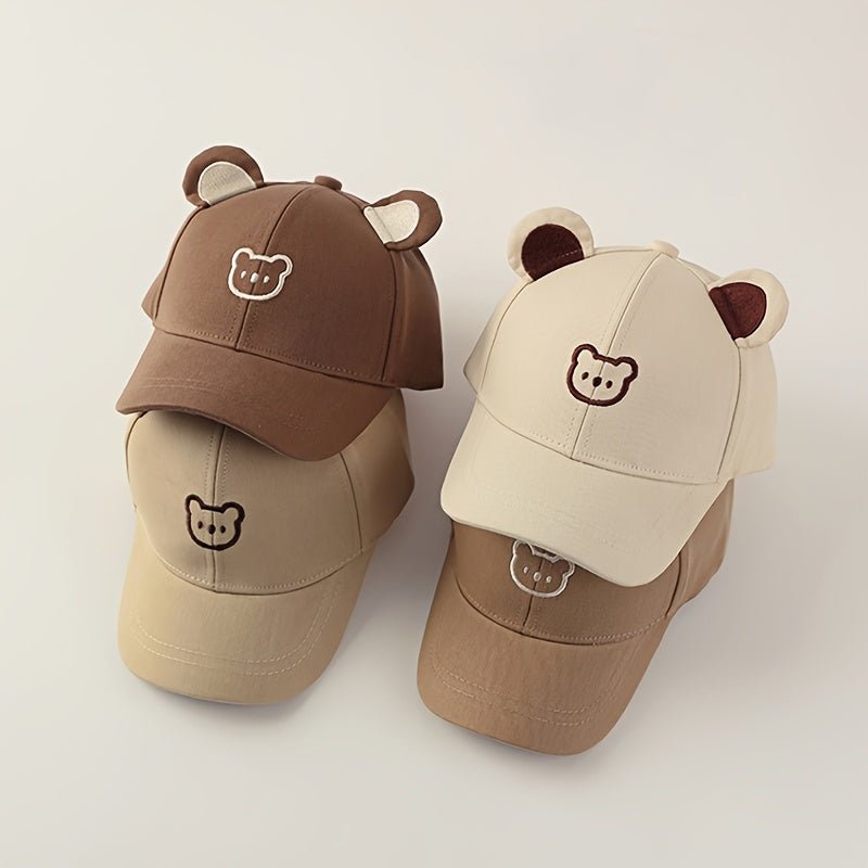 Gorra infantil con orejas de oso bordadas – Diseño divertido y caricaturesco