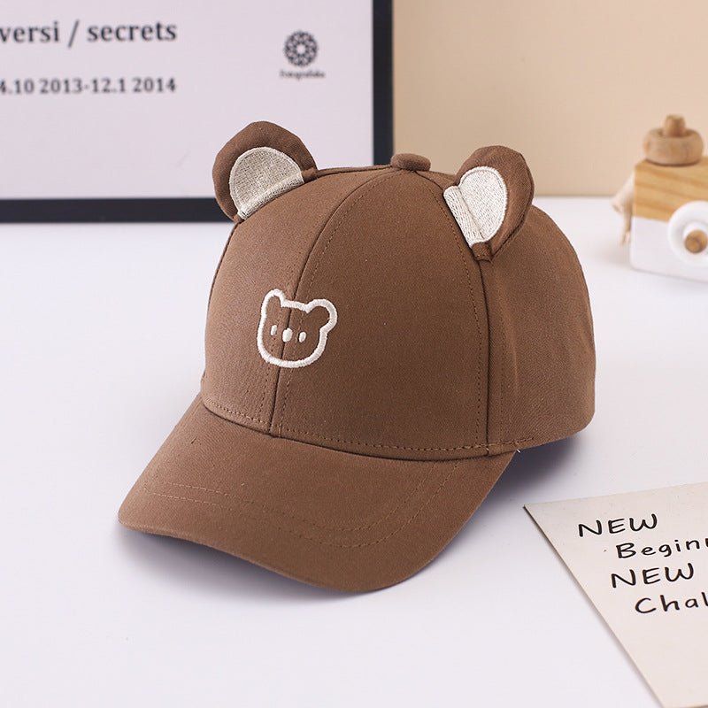 Gorra infantil con orejas de oso bordadas – Diseño divertido y caricaturesco