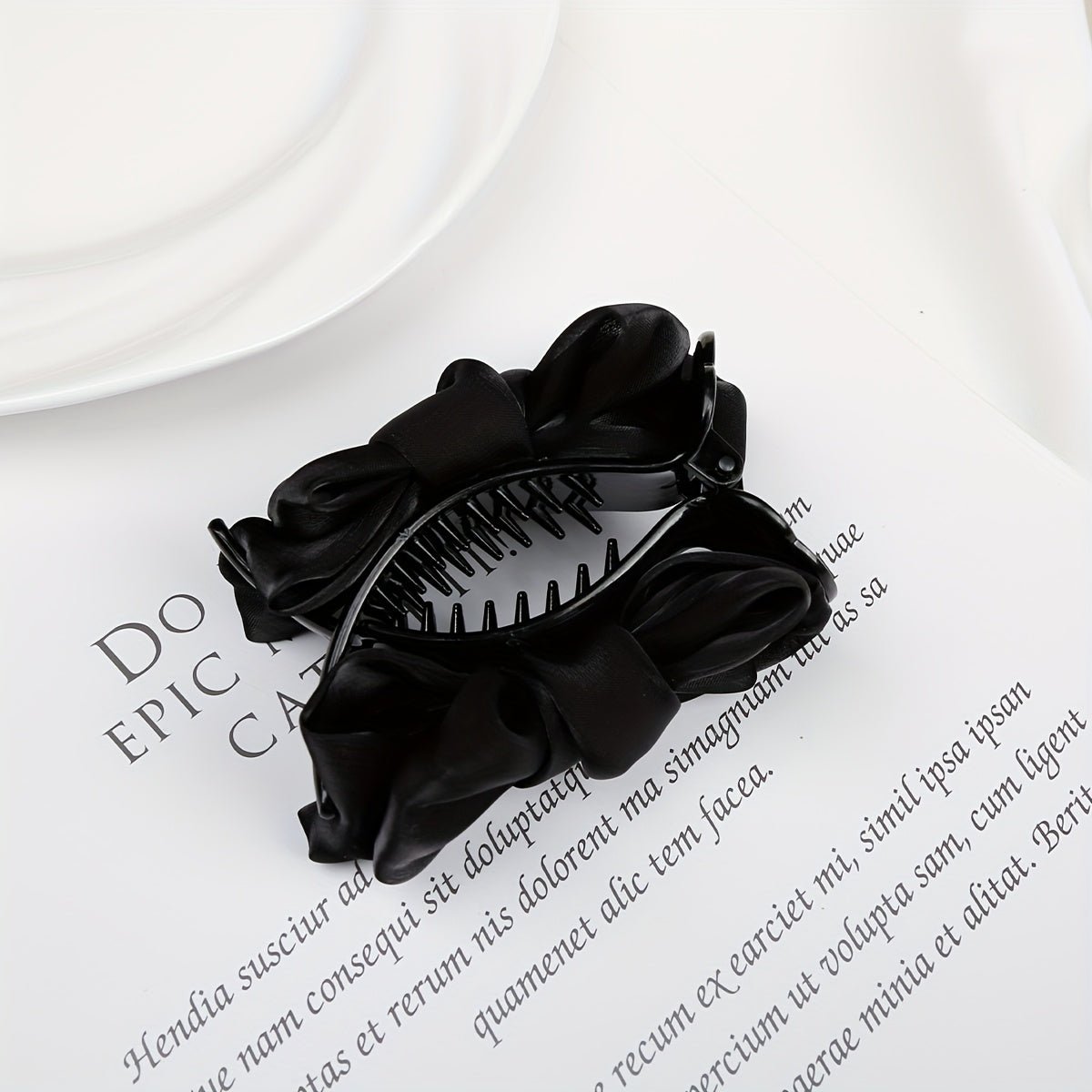 Pinzas de pelo de seda en forma de lazo – Diseño elegante para niñas