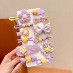 Colección de pinzas para el cabello de niñas: diseños primaverales y veraniegos, multiformas