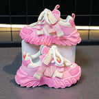 حذاء وردي بتصميم رياضي عصري للبنات