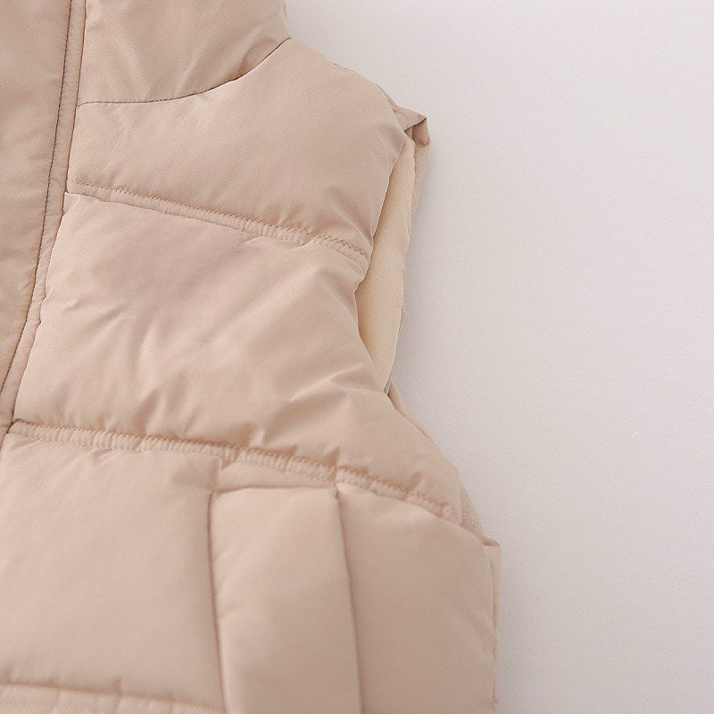 Conjunto de 2 piezas: chaqueta gruesa y pantalón de algodón en color rosa.