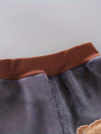 Conjunto infantil de 3 piezas con bordado de osito cálido para invierno