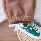 Conjunto de 2 piezas con bordado de osito, cálido de invierno para niños