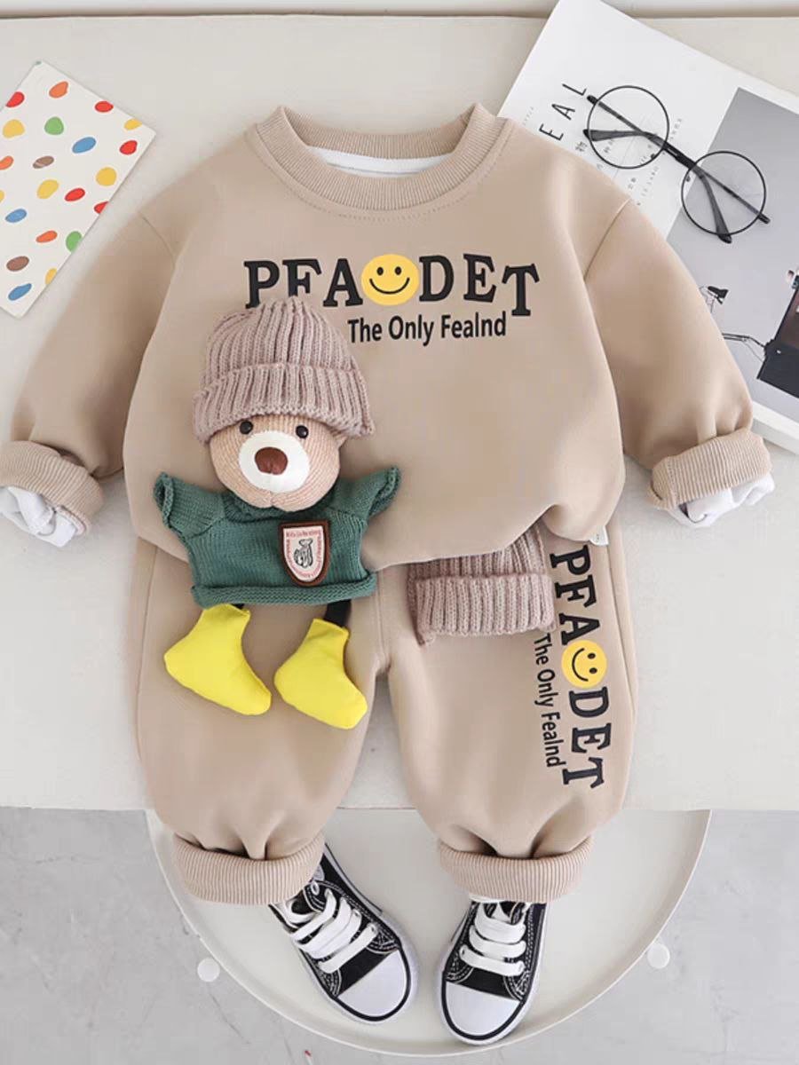 Conjunto de invierno de dos piezas, cálido para niños